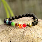 7 Chakra Healing Beads Natural Round Stone Reiki Energy Yoga Bracelets Unisex