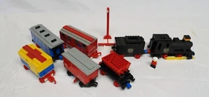 LEGO Batterieeisenbahn 70er Jahre Dampflok 725 und fünf Waggons - Bild 1 von 4
