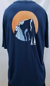 Tommy Bahama T-Shirt Men's Size XL Short Sleeve Navy Blue "Sailboats & Mountain"