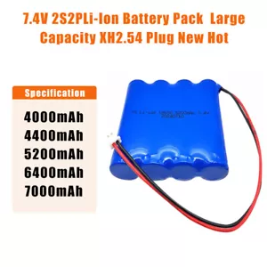 Batteria agli ioni di litio 7.4V 2S2P 4000mAh 7000Mah grande capacità spina XH2.54 nuova - Foto 1 di 12