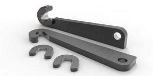 Hak sprzęgający do ładowarek kołowych Liebherr 538 i Volvo L50 do L120 ze stali S355 - Zdjęcie 1 z 1