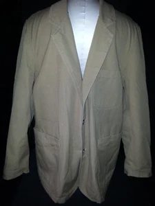 DULUTH TRADING CO. Mens Heavy Khaki Button Front Jacket Coat Sz Large Rust Tan - Picture 1 of 12