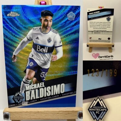MICHAEL BALDISIMO 2022 Topps Chrome MLS #196 BLUE WAVE REFRACTOR/199 Rookie RC - Image 1 of 4