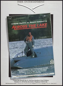 ACROSS THE LAKE__Original 1988 Trade AD / poster__Donald Campbell__The Bluebird - Picture 1 of 1