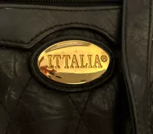 Borsa a mano Italia Pelletterie design realizzata in pelle ciottolata nera cinturino - Foto 1 di 7