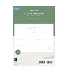 Filofax Ringbuch 24-68295 Kalendereinlage ECO A5 1Woche/2Seiten mehrspr 2024 neu - Picture 1 of 8