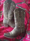 EL GENERAL Womens Sz 8 Distresed Brown Leather Boot Snip Toe Limited Edition