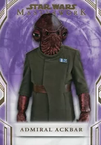 Star Wars Masterworks 2018, Admiral Ackbar Purple 81 Parallel Card #30/50 - Picture 1 of 2