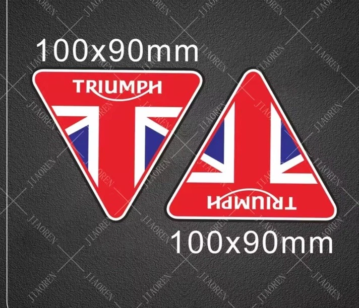 2x TRIUMPH FUEL TANK FAIRING BODY BADGE EMBLEM DECALS STICKER large - Image 1 of 1