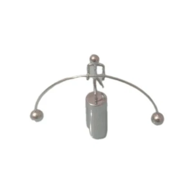 Piccolo Acrobata, color Argento in acciaio 17cm per 11,5cm - Immagine 1 di 4