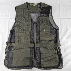 Bob Allen Shooting Vest Mens 2XL Charcoal Mesh Zip Up Trap Skeet Right Handed GC - Picture 1 of 15