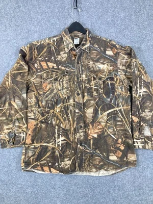 Ranger Outdoor Button Up Shirt Mens XL Brown Flannel Chamois Camouflage - Image 1 of 4