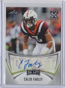 CALEB FARLEY NCAA Virginia Tech 2021 Leaf Draft RC Auto #BA-CF1 Card - Picture 1 of 2
