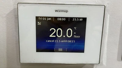 Warmup 4iE Thermostat  Cloud White -New. - Image 1 of 4