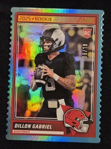 2025 Gabriel Dillon RC SSP 8/10 Panini Score Teal Die-Cut Prizm Jersey Match 1/1 - Picture 1 of 6