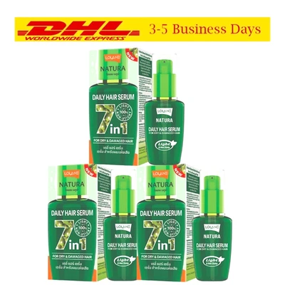 3x50 ml Lolane Natura Daily Hair Serum Magic In One For Dry & Damaged Hair - Image 1 of 4