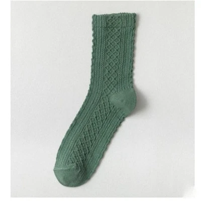 Sock Ladies Woollen Socks Thermal Walking Warm Winter Solid Color - Image 1 of 4