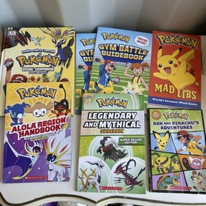 Pokemon Handbooks Guidebooks (W/Poster), Visual Companion Mad Libs Etc Lot Of 7 - Picture 1 of 3