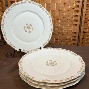 Theodore Haviland Limoges Dinner Plates 9 3/4" Set of 4 Floral Schleiger 348A - Picture 1 of 12