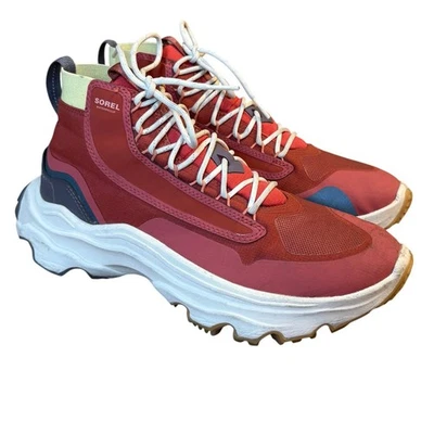 Sorel Kinetic Breakthru Venture Mid Bota Impermeable Zapato Warp Rojo Para Mujer Talla 9.5 Foto 1 de 4