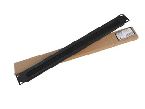 19"-Kabeldurchführungsplatte mit Bürste, Durchführungsöffnung BxH 415x20mm - 1HE - Bild 1 von 10