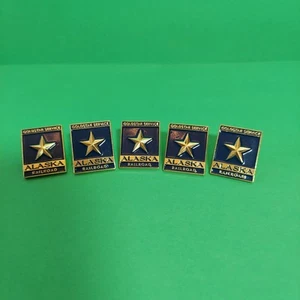 5 ALASKA RAILWAY GOLDSTAR SERVICE LAPEL PINS - Picture 1 of 3