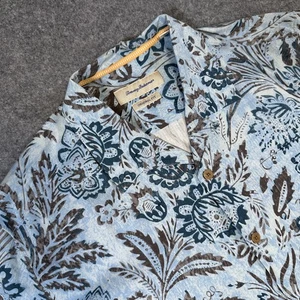 Camisa Tommy Bahama Para Hombres XL Seda Floral Hawaiana Abotonada Calce Original Informal - Imagen 1 de 8