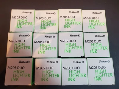 Resaltador Pluma Estilográfica Tinta Verde 30Ml Pelikan M205 Duo Lote De 12 Foto 1 de 2