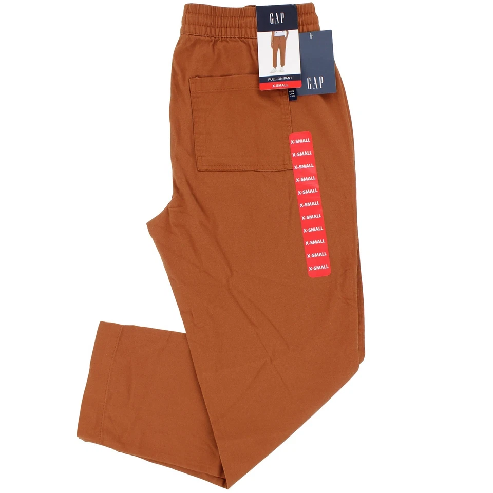 Women's GAP Pull On Pant Size Medium Gingerbread Brown Elastic Tie Waistband