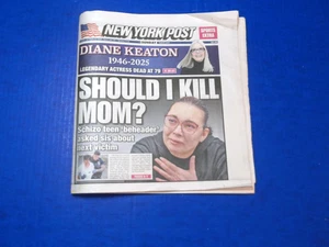 "DIANE KEATON" "SHOW BIZ / FILMSTAR STIRBT" NEW YORK POST 10.12.25 - Bild 1 von 2