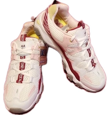 Skechers D'Lites 2.0 Tidal Waves Una Pieza Blanco Rosa Damas Talla 7 Raro Nuevo Foto 1 de 4