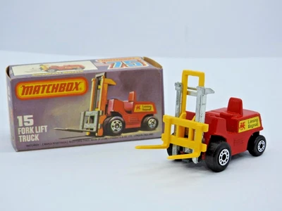 MATCHBOX SUPERFAST No.15 FORK LIFT TRUCK MINT IN VNM K BOX 1982 UNPAINTED BASE - Image 1 of 4