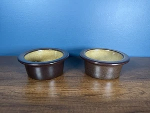 2 Edith Heide Keramik Sausalito Calif. Mojave 5,5" Runde Bäckerschale 410 - Bild 1 von 7