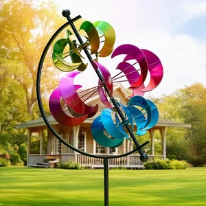 Wind Spinner per Giardino e Cortile - Grande Scultura a Vento Cinetico in Metallo - Foto 1 di 7