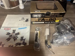 RC Flugzeug Motor Saito Fa80 Viertakt Feder  - Bild 1 von 12