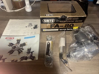 RC Flugzeug Motor Saito Fa80 Viertakt Feder  - Bild 1 von 4