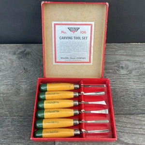 Vintage Millers Falls Carving Tool Chisel Set No. 106 USA - Picture 1 of 8
