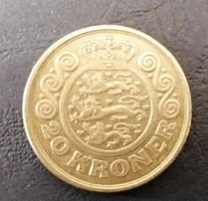 DENMARK 1998 COIN , 20 KRONER - Picture 1 of 2