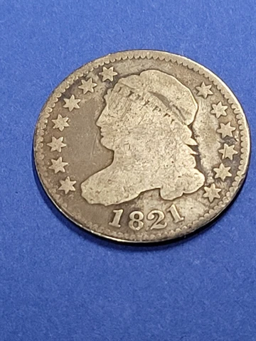 1821 Capped Bust Large Date Dime Cover