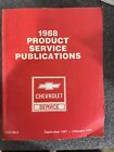 1988 Chevrolet Product Service Publications Sep 87- Feb 88