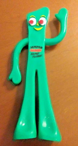 SEMPER FI Gumby Fig. "Always Flexible"! Bendable / Posable 5.75" Red/Tan/Blk NJC Cover