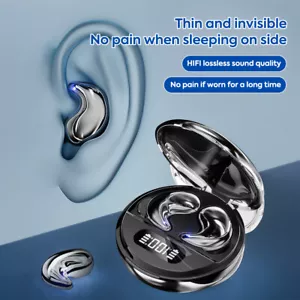 2025 Sleep Wireless Earphone Bluetooth 5.3 Headphones Hidden Earbuds - Picture 1 of 24