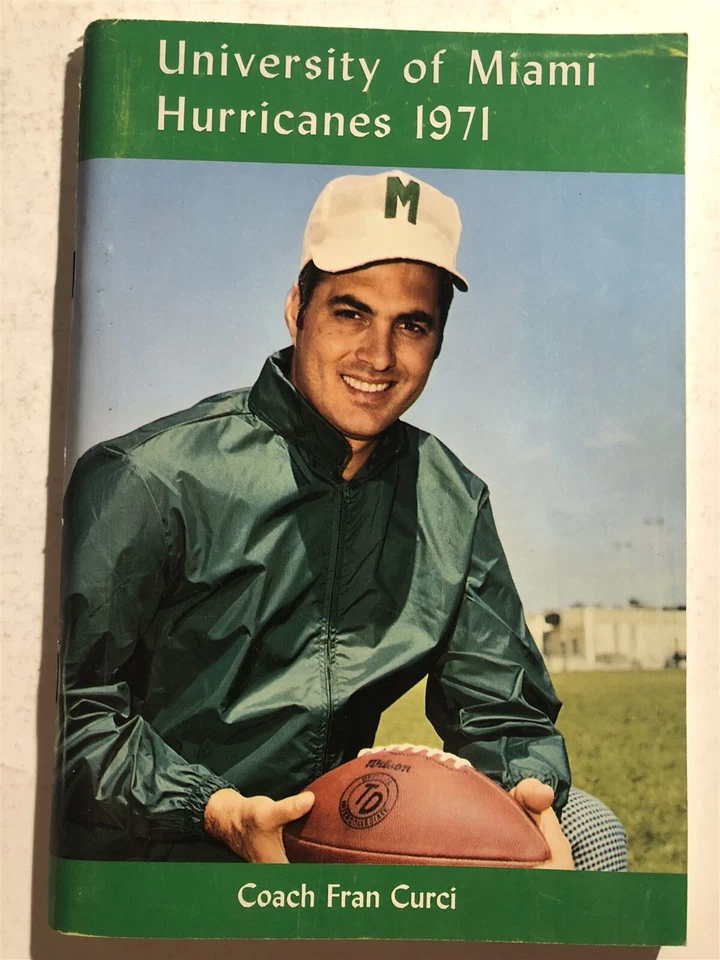 1971 MIAMI HURRICANES Media Guide Yearbook FRAN CURCI Chuck FOREMAN Burges OWENS - Image 1 of 4