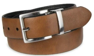 Wonder Nation Boy's Reversible Casual Belt Size XS/S (4/7) Black Brown - Picture 1 of 2