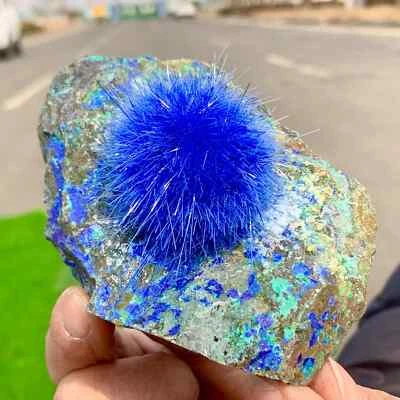 Racimo de zeolita de diente de león crudo natural geoda de titanio muestras de cristal de cuarzo Foto 1 de 4