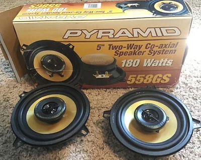 Pyramid 5” Two-way Co-axis Speakers Pair 180 Watts 558GS Open Box Unused - Image 1 of 3
