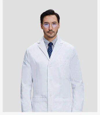 Dr.James Baumwolle Laborkittel Farbe Weiß Für Arzt & Medizinisch Student - Bild 1 von 4