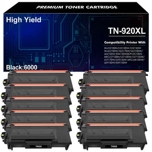 1-10PK TN920XL Fits for Brother TN920 Toner MFC-L5710DN L5710DW HL-L5210DN lot - Picture 1 of 15