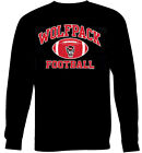 North Carolina State Wolfpack Men's Black Football Graphic Long Sleeve T Shirt