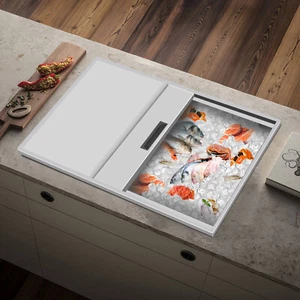 Drop In Eistruhe Eisbehälter 21"x18" Weinkühler Kühler Zuhause Küche mit Abdeckung - Bild 1 von 16